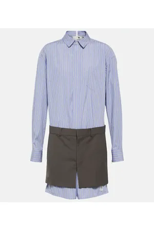 SACAI X Thomas Mason Minikleid aus Baumwolle
