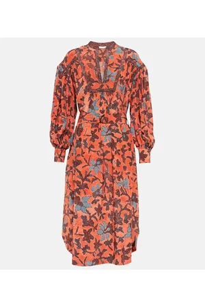ULLA JOHNSON Bedrucktes Midikleid Taiana