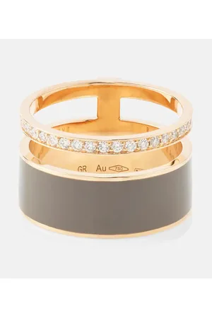 Repossi Ring Berbere Chromatic aus 18kt Roségold mit Emaille und Diamanten