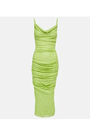 Self-Portrait Midikleid aus Mesh mit Pailletten