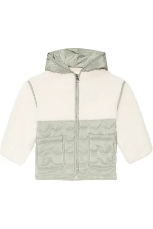 Chloé Chloé Kids Wattierte Jacke mit Faux Fur