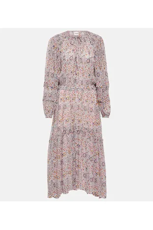 Marant Etoile Bedrucktes Midikleid Naema aus Crêpe