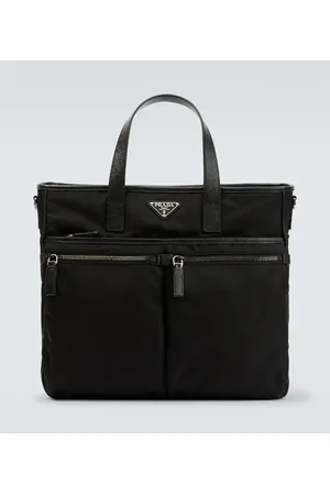 Prada Tote aus Re-Nylon mit Leder