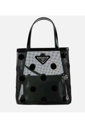 Prada Verzierte Tote Small aus Mesh und Leder