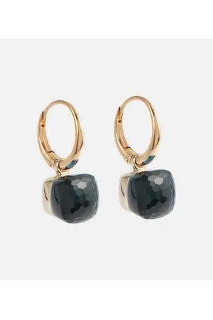 Pomellato Ohrringe Nudo Petit aus 18kt Rosé- und Weißgold mit London Blue Topas