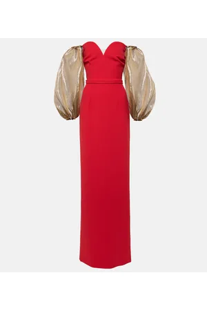 Safiyaa Off-Shoulder-Robe Auriel aus Crêpe