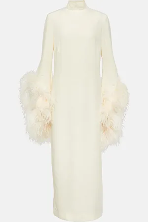 ‎Taller Marmo‎ Midikleid Del Rio mit Federn