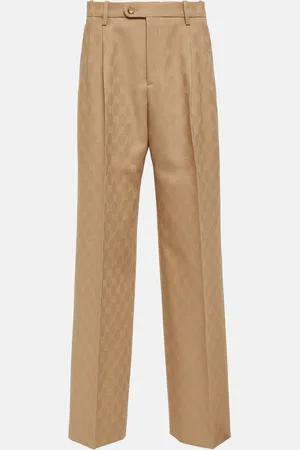 Gucci Gerade Hose GG aus Woll-Jacquard