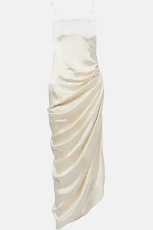 Jacquemus Slipdress La Saudade Brodée aus Satin