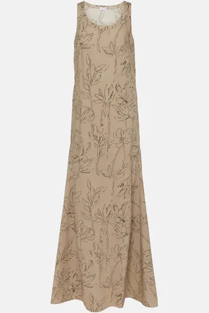Brunello Cucinelli Maxikleid aus Baumwolle