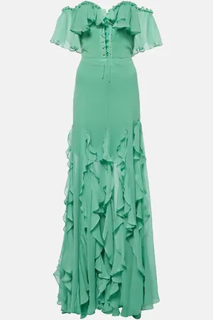 Costarellos Off-Shoulder-Robe aus Seide