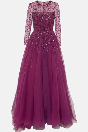 Jenny Packham Verzierte Robe Constantine aus Tüll