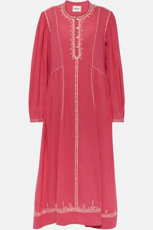 Marant Etoile Besticktes Midikleid Pippa aus Baumwolle