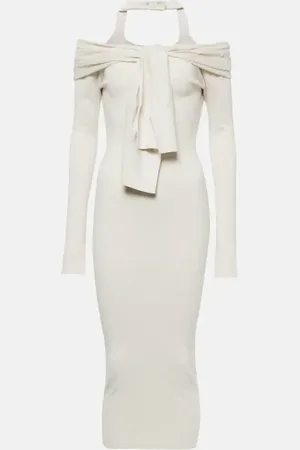 Jacquemus Midikleid La Robe Doble aus einem Wollgemisch