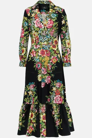 Etro Bedrucktes Midikleid aus Baumwolle