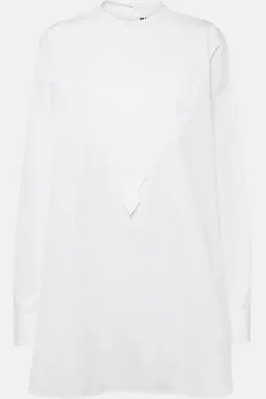 Jil Sander Bestickte Bluse aus Baumwollpopeline