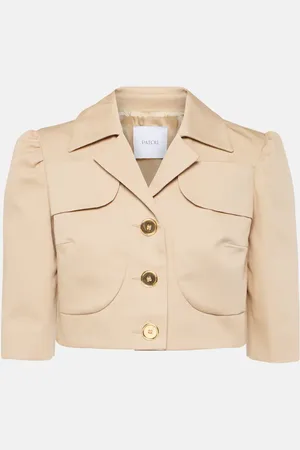 Patou Cropped-Jacke aus Baumwoll-Gabardine
