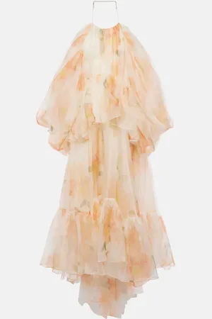 ZIMMERMANN Midikleid Natura aus Seidenorganza