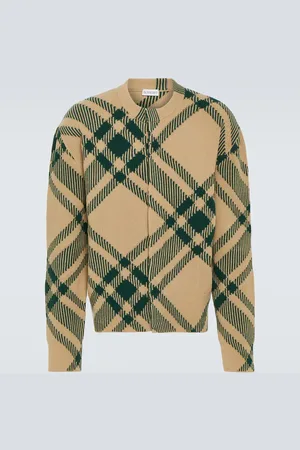 Burberry Cardigan Check aus einem Wollgemisch