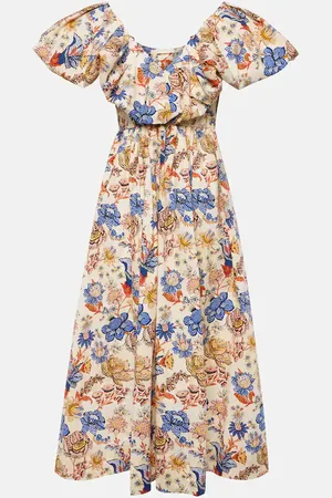 ULLA JOHNSON Maxikleid Francesca aus Baumwollpopeline