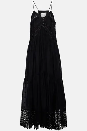 Marant Etoile Besticktes Maxikleid Sabba aus Baumwolle