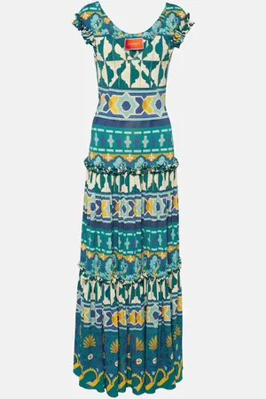 La DoubleJ Bedrucktes Maxikleid Pimento aus Jersey