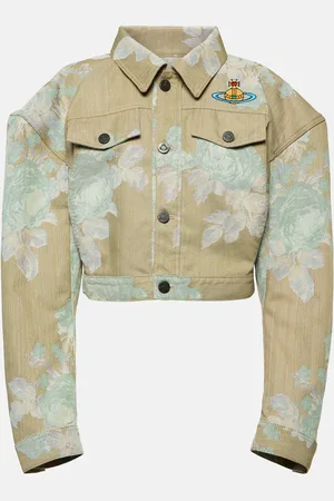 Vivienne Westwood Bedruckte Cropped-Jacke aus Denim