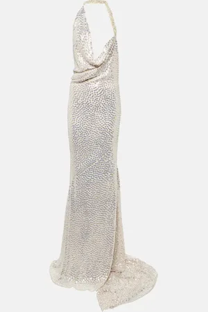 MATICEVSKI Robe Desires aus Seide mit Kristallen
