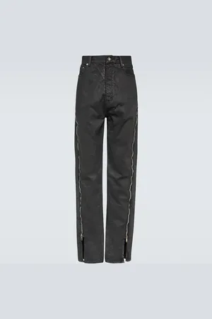 Rick Owens High-Rise Bootcut Jeans Bolan Banana