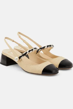 Miu Miu Verzierte Slingback-Pumps mit Leder