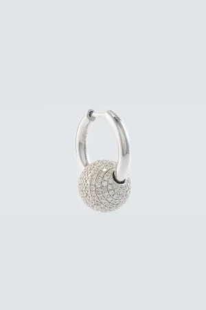Rainbow K Einzelner Ohrring aus 18kt Weiß mit Diamanten