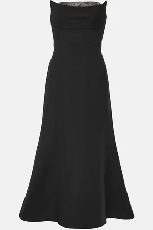 Roland Mouret Verziertes Midikleid aus Wolle und Seide