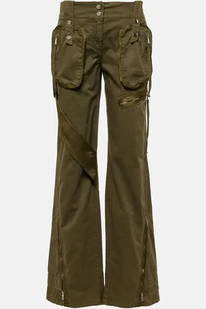 BLUMARINE Mid-Rise Flared Cargo-Jeans