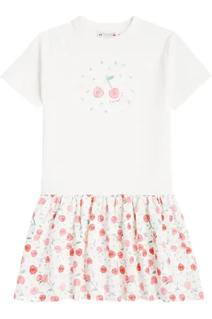 BONPOINT Bedrucktes Kleid Amaia aus Baumwoll-Jersey