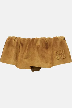 Miu Miu Low-Rise-Minirock aus Veloursleder