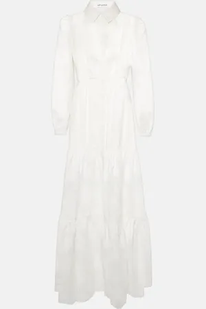 Self-Portrait Maxikleid aus Baumwolle mit Spitze