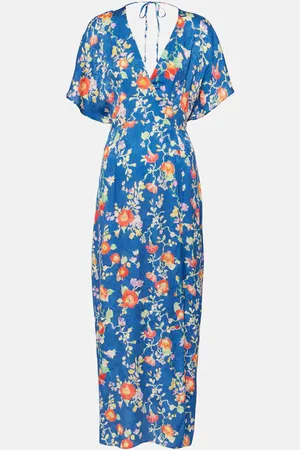 RIXO London Bedrucktes Midikleid Sadie aus Satin