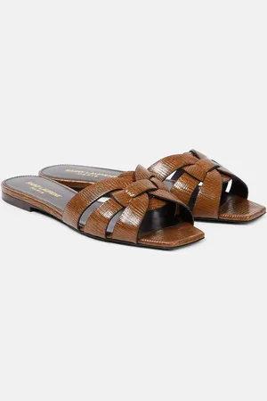 Saint Laurent Pantoletten Tribute aus Leder