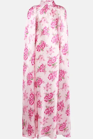 RODARTE Bedruckte Robe aus Seidensatin