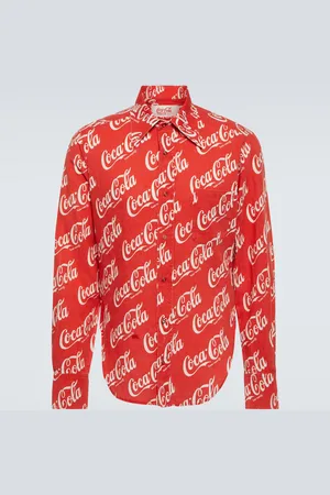ERL X Coca-Cola® Bedrucktes Hemd aus Baumwolle und Leinen