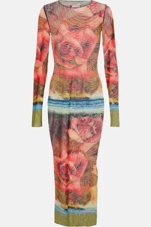 Jean Paul Gaultier Bedrucktes Midikleid