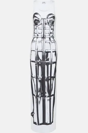 Jean Paul Gaultier Bedrucktes Maxikleid aus Jersey