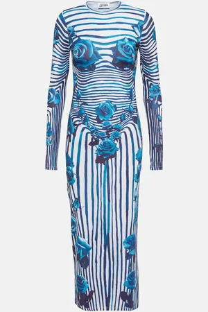 Jean Paul Gaultier Bedrucktes Midikleid aus Jersey