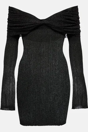 AYA MUSE Off-Shoulder-Minikleid aus Rippstrick