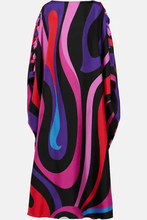 Puccini Kaftan Marmo aus Seiden-Twill