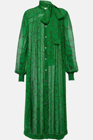 DRIES VAN NOTEN Bedrucktes Midikleid aus Georgette