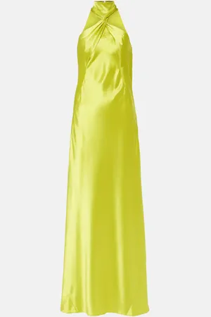 GALVAN Robe Portico aus Satin