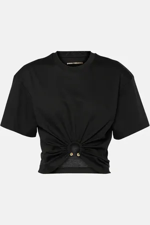 Paco rabanne Cropped-Top aus Baumwoll-Jersey