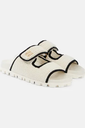 Miu Miu Sandalen aus Häkelstrick