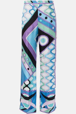 Puccini Weite Mid-Rise-Hose Vivara aus Seide